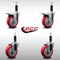 Service Caster 4'' SS Red Poly Swivel 1'' Expanding Stem Caster Set 2 Total Lock Brakes, 4PK SCC-SSEXTTL20S414-PPUB-RED-2-S-2-1 - alternate 5